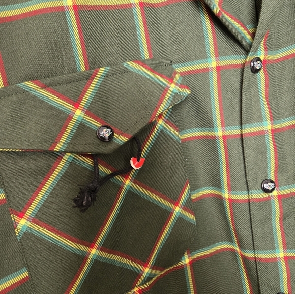 Dixxon Flannel Shirt Flysouljah Green Plaid Men Plus Size 3X New no tag - Picture 4 of 15